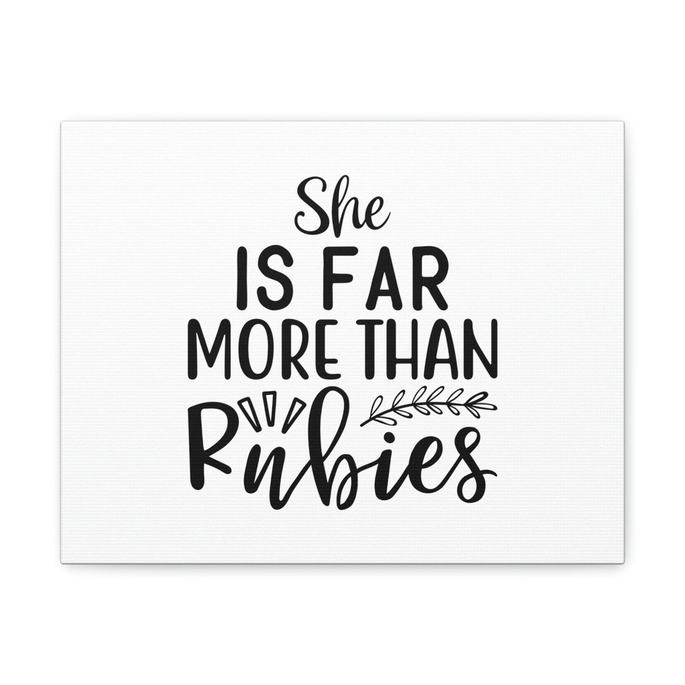 Scripture Walls Proverbs 3:15 Far More Leaves Bible Verse Canvas Christian Wall